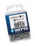 Биты INDUSTRIE для винтов Phillips, PH 3 x 25 мм, в пластмассовом боксе (25 шт.) WITTE 427022